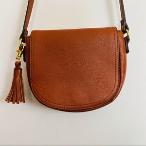 Brown saddle crossbody bag (small)